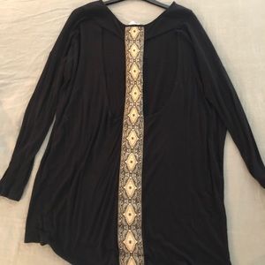 Black long sleeve with cutout back